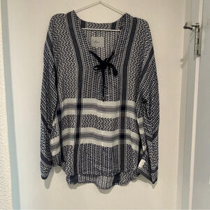 Rails Blue and White Top